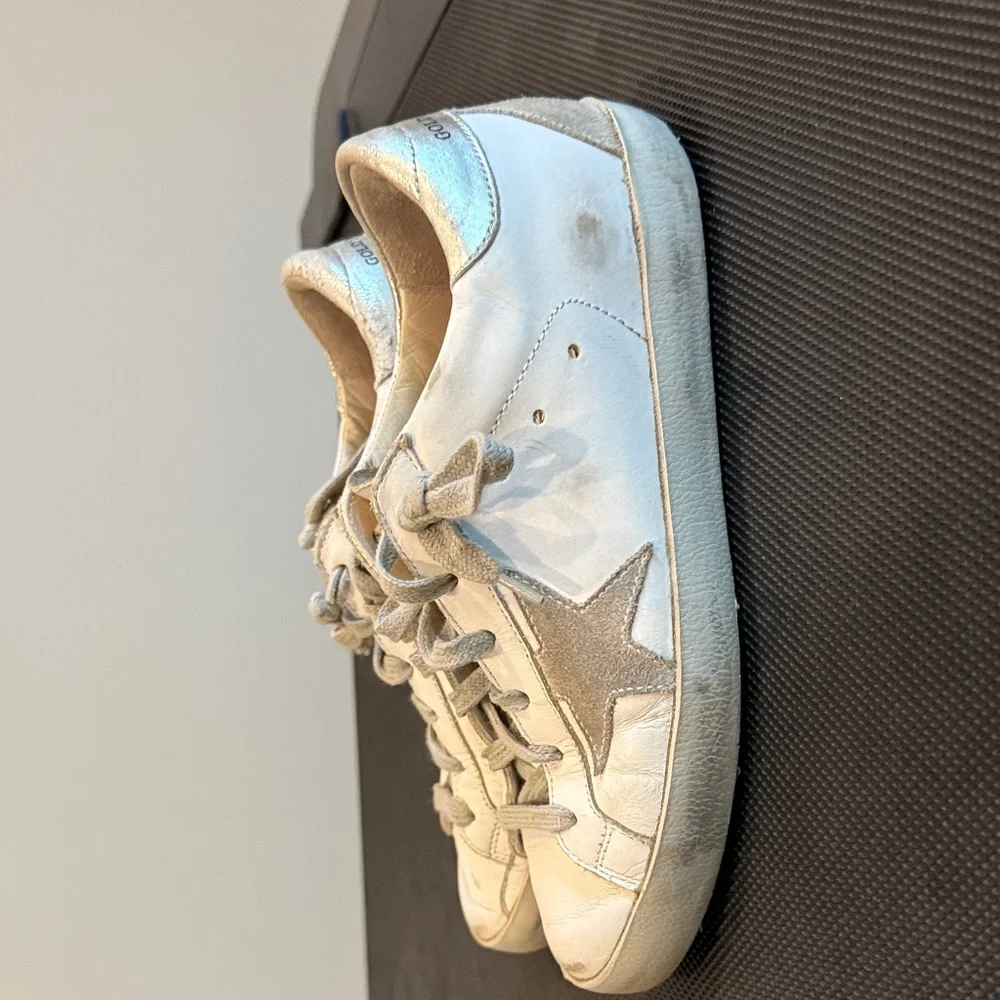 Golden Goose White Leather Low-Top Sneakers - Picture 3 of 5